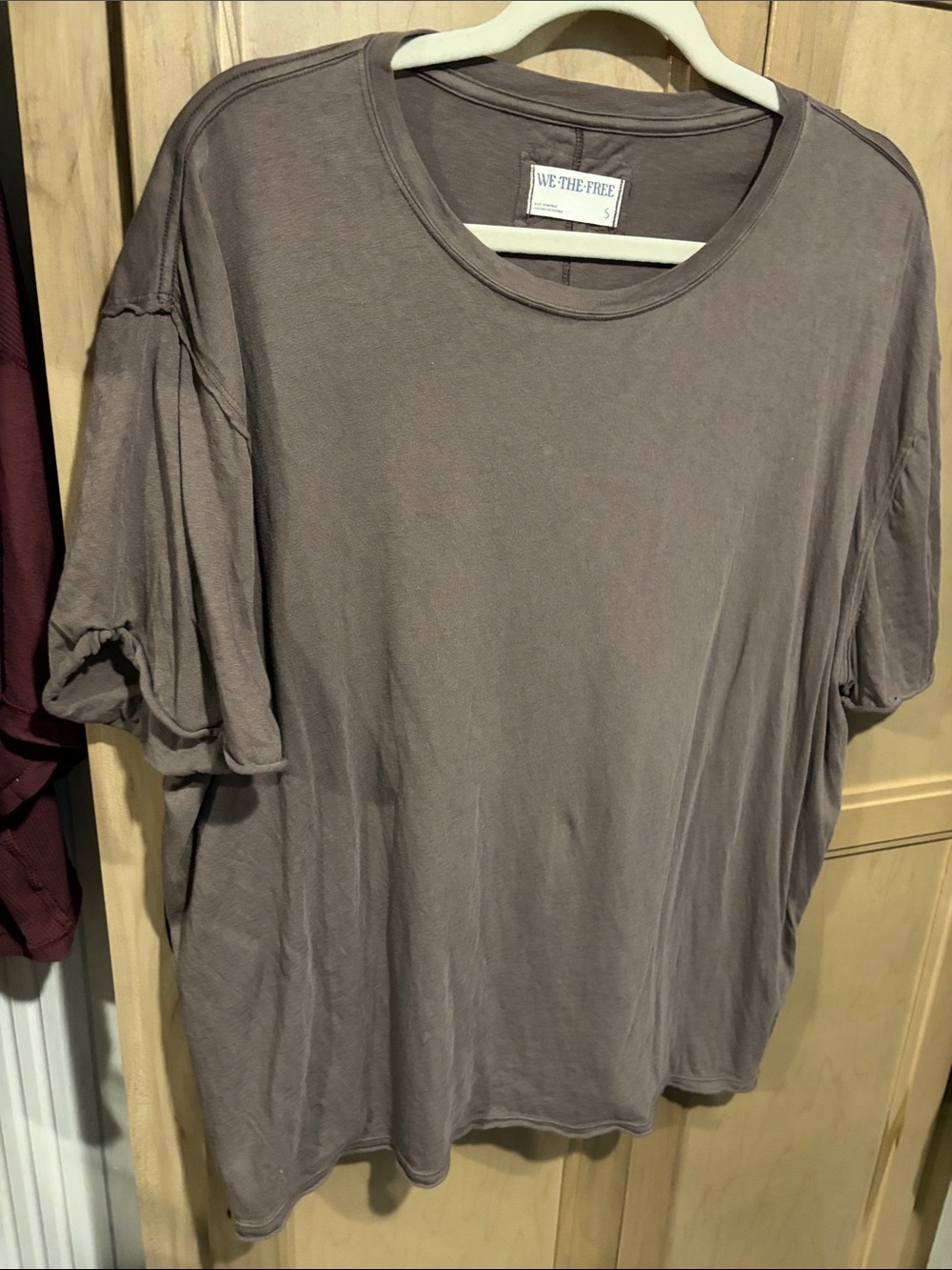 We The Free Mauve-Taupe Short Sleeve Relaxed Tee
